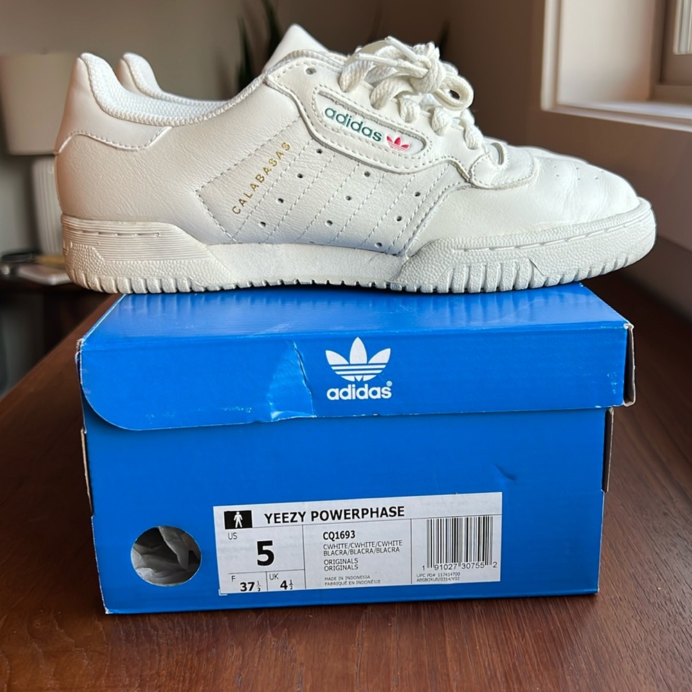 Yeezy Powerphase “Calabasas” CORE WHITE - size 5 (m)